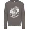 Cafe Racer Old Racing Biker Motorcycle Mens Sweatshirt Jumper Charcoal