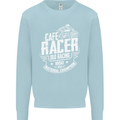 Cafe Racer Old Racing Biker Motorcycle Mens Sweatshirt Jumper Light Blue