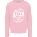 Cafe Racer Old Racing Biker Motorcycle Mens Sweatshirt Jumper Light Pink