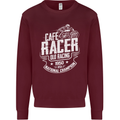 Cafe Racer Old Racing Biker Motorcycle Mens Sweatshirt Jumper Maroon