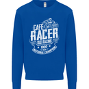 Cafe Racer Old Racing Biker Motorcycle Mens Sweatshirt Jumper Royal Blue