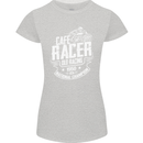 Cafe Racer Old Racing Biker Motorcycle Womens Petite Cut T-Shirt Sports Grey