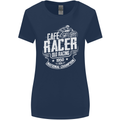 Cafe Racer Old Racing Biker Motorcycle Womens Wider Cut T-Shirt Navy Blue