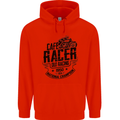 Cafe Racer Old Racing Motorcycle Biker Childrens Kids Hoodie Bright Red