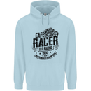 Cafe Racer Old Racing Motorcycle Biker Childrens Kids Hoodie Light Blue