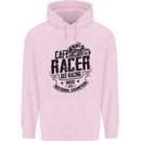 Cafe Racer Old Racing Motorcycle Biker Childrens Kids Hoodie Light Pink
