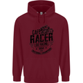 Cafe Racer Old Racing Motorcycle Biker Childrens Kids Hoodie Maroon