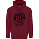 Cafe Racer Old Racing Motorcycle Biker Childrens Kids Hoodie Maroon