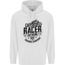 Cafe Racer Old Racing Motorcycle Biker Childrens Kids Hoodie White