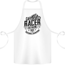 Cafe Racer Old Racing Motorcycle Biker Cotton Apron 100% Organic White
