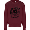 Cafe Racer Old Racing Motorcycle Biker Kids Sweatshirt Jumper Maroon