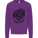 Cafe Racer Old Racing Motorcycle Biker Kids Sweatshirt Jumper Purple