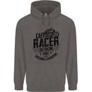 Cafe Racer Old Racing Motorcycle Biker Mens 80% Cotton Hoodie Charcoal