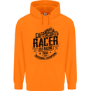 Cafe Racer Old Racing Motorcycle Biker Mens 80% Cotton Hoodie Orange