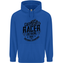 Cafe Racer Old Racing Motorcycle Biker Mens 80% Cotton Hoodie Royal Blue