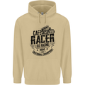 Cafe Racer Old Racing Motorcycle Biker Mens 80% Cotton Hoodie Sand