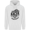 Cafe Racer Old Racing Motorcycle Biker Mens 80% Cotton Hoodie White