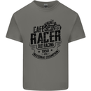 Cafe Racer Old Racing Motorcycle Biker Mens Cotton T-Shirt Tee Top Charcoal