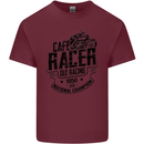 Cafe Racer Old Racing Motorcycle Biker Mens Cotton T-Shirt Tee Top Maroon