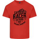 Cafe Racer Old Racing Motorcycle Biker Mens Cotton T-Shirt Tee Top Red