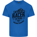 Cafe Racer Old Racing Motorcycle Biker Mens Cotton T-Shirt Tee Top Royal Blue