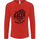 Cafe Racer Old Racing Motorcycle Biker Mens Long Sleeve T-Shirt Red