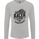 Cafe Racer Old Racing Motorcycle Biker Mens Long Sleeve T-Shirt Sports Grey