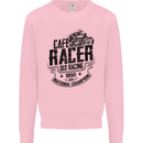 Cafe Racer Old Racing Motorcycle Biker Mens Sweatshirt Jumper Light Pink