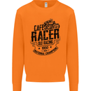 Cafe Racer Old Racing Motorcycle Biker Mens Sweatshirt Jumper Orange