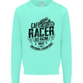 Cafe Racer Old Racing Motorcycle Biker Mens Sweatshirt Jumper Peppermint