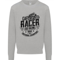 Cafe Racer Old Racing Motorcycle Biker Mens Sweatshirt Jumper Sports Grey