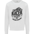 Cafe Racer Old Racing Motorcycle Biker Mens Sweatshirt Jumper White