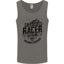 Cafe Racer Old Racing Motorcycle Biker Mens Vest Tank Top Charcoal