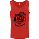 Cafe Racer Old Racing Motorcycle Biker Mens Vest Tank Top Red