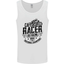 Cafe Racer Old Racing Motorcycle Biker Mens Vest Tank Top White