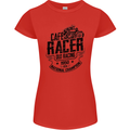 Cafe Racer Old Racing Motorcycle Biker Womens Petite Cut T-Shirt Red