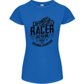 Cafe Racer Old Racing Motorcycle Biker Womens Petite Cut T-Shirt Royal Blue