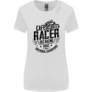 Cafe Racer Old Racing Motorcycle Biker Womens Wider Cut T-Shirt White