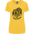 Cafe Racer Old Racing Motorcycle Biker Womens Wider Cut T-Shirt Yellow