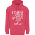 Cafe Racer Skull Motorcycle Biker Motorbike Childrens Kids Hoodie Heliconia