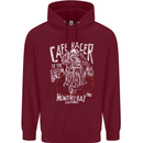 Cafe Racer Skull Motorcycle Biker Motorbike Childrens Kids Hoodie Maroon