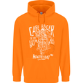 Cafe Racer Skull Motorcycle Biker Motorbike Childrens Kids Hoodie Orange