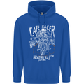 Cafe Racer Skull Motorcycle Biker Motorbike Childrens Kids Hoodie Royal Blue