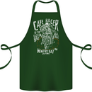 Cafe Racer Skull Motorcycle Biker Motorbike Cotton Apron 100% Organic Forest Green
