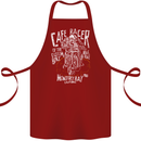 Cafe Racer Skull Motorcycle Biker Motorbike Cotton Apron 100% Organic Maroon