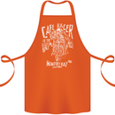 Cafe Racer Skull Motorcycle Biker Motorbike Cotton Apron 100% Organic Orange