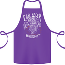 Cafe Racer Skull Motorcycle Biker Motorbike Cotton Apron 100% Organic Purple