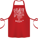 Cafe Racer Skull Motorcycle Biker Motorbike Cotton Apron 100% Organic Red