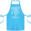 Cafe Racer Skull Motorcycle Biker Motorbike Cotton Apron 100% Organic Turquoise