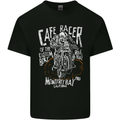 Cafe Racer Skull Motorcycle Biker Motorbike Kids T-Shirt Childrens Black